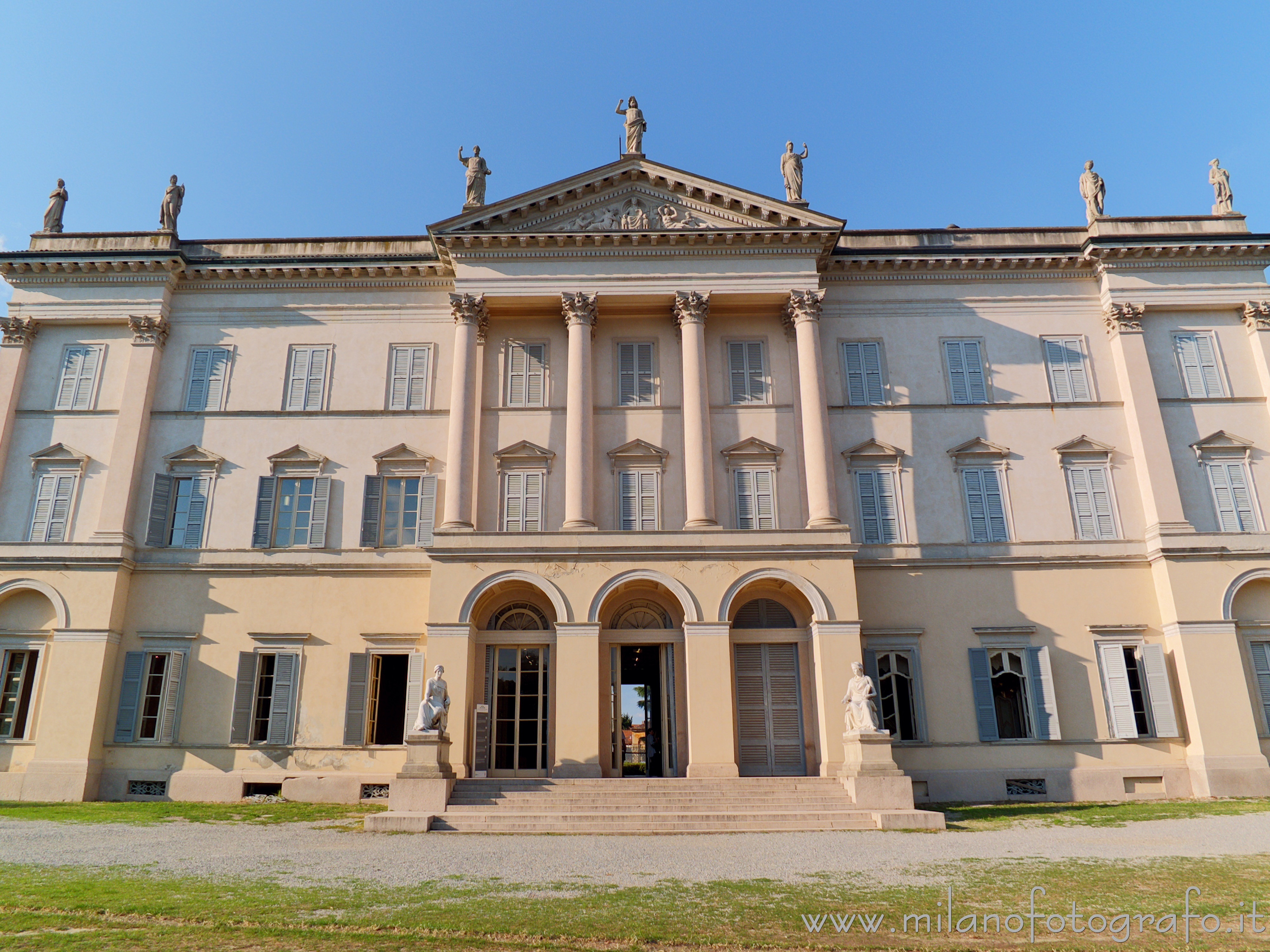 Desio (Milan, Italy) - Facade toward the park of Villa Cusani Traversi Tittoni